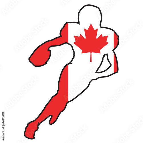 Canadian Football Player Silhouette