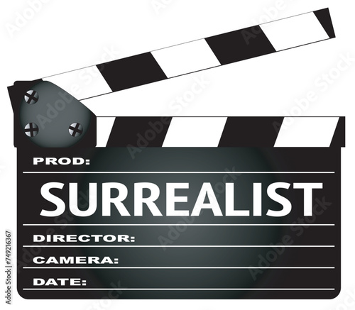 Surrealist Movie Clapperboard