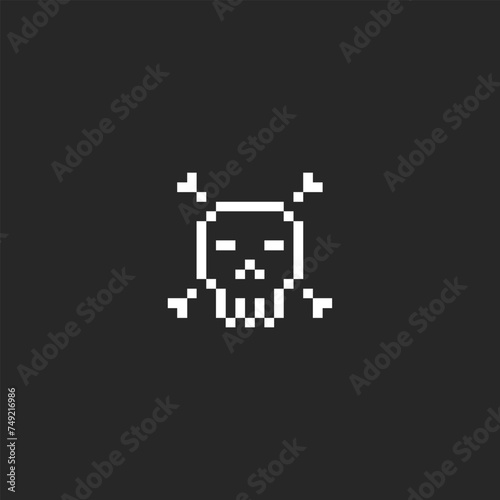 this is emoticon icon in pixel art with white color and black background ,this item good for presentations,stickers, icons, t shirt design,game asset,logo and your project. photo