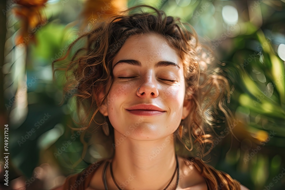 Portrait of a beautiful young woman smiling, close-up. Portrait of a beautiful young woman smiling, close-up.
