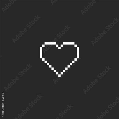 this is emoticon icon in pixel art with white color and black background ,this item good for presentations,stickers, icons, t shirt design,game asset,logo and your project. photo