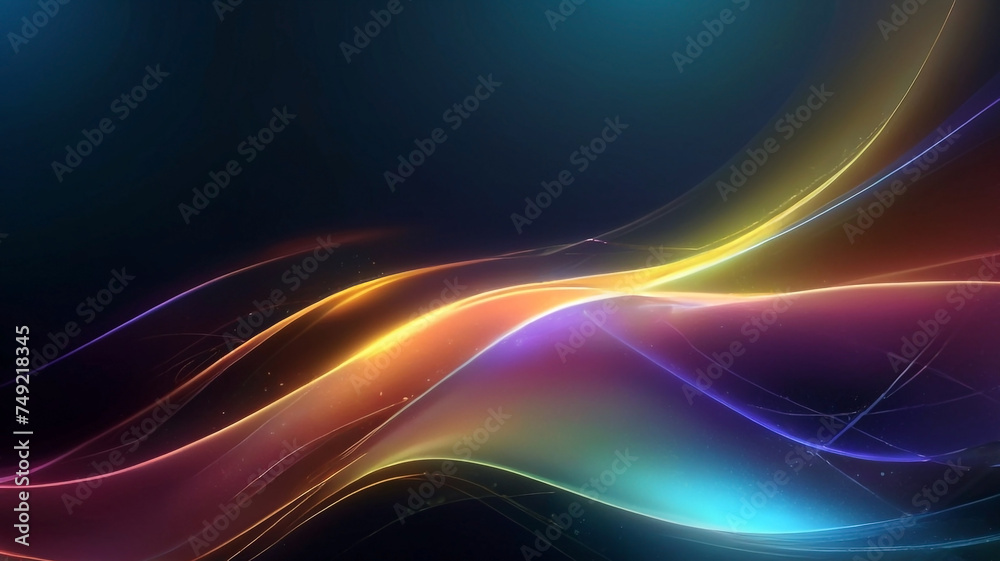 Fototapeta premium Abstract hi tech background with iridescent colors