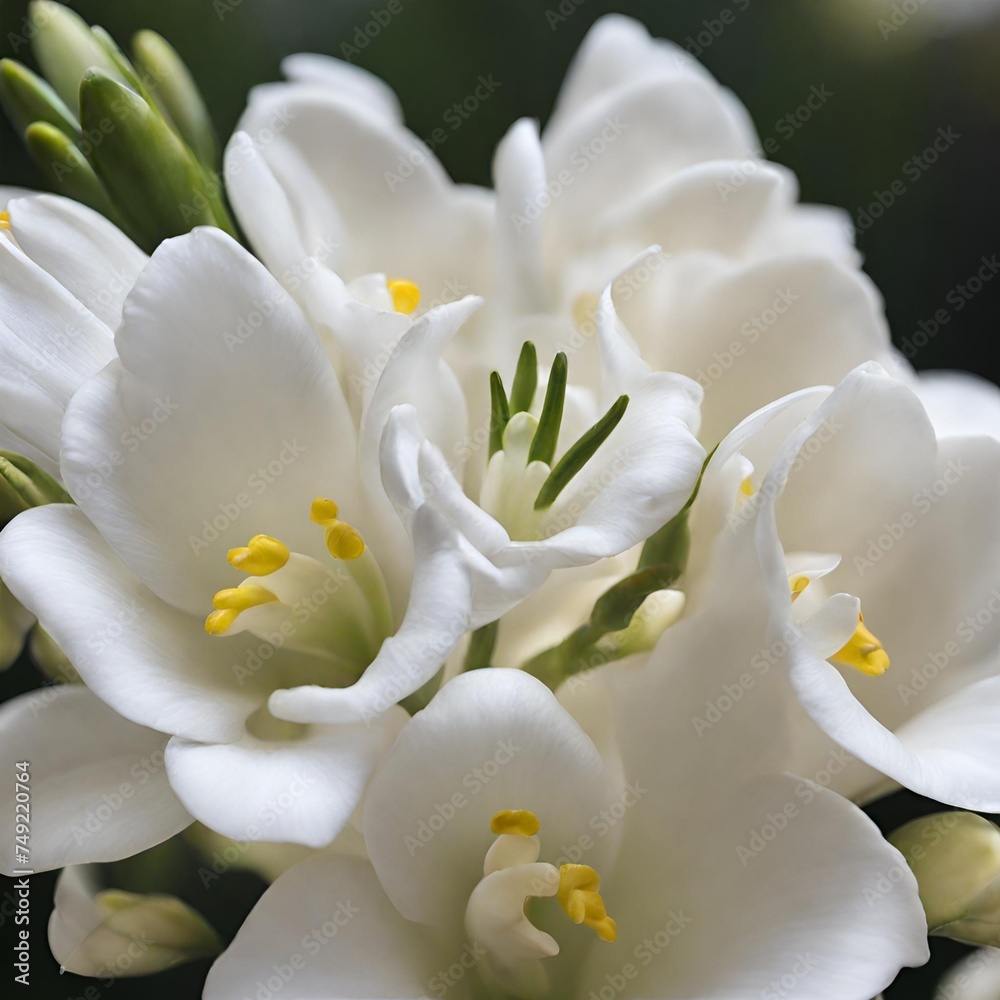Fototapeta premium white freesia flower - 1