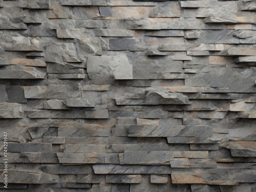 Fototapeta premium Natural gray granite stone texture background.