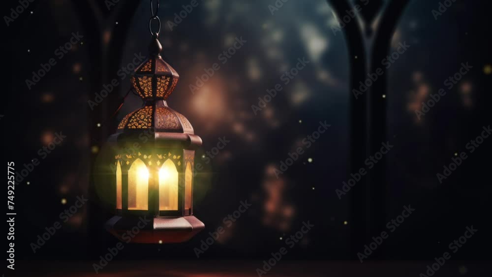 Elegant Islamic Ramadan Lantern Background with 4K Animation Video Elegant Islamic Ramadan Lantern Background with 4K Animation Video