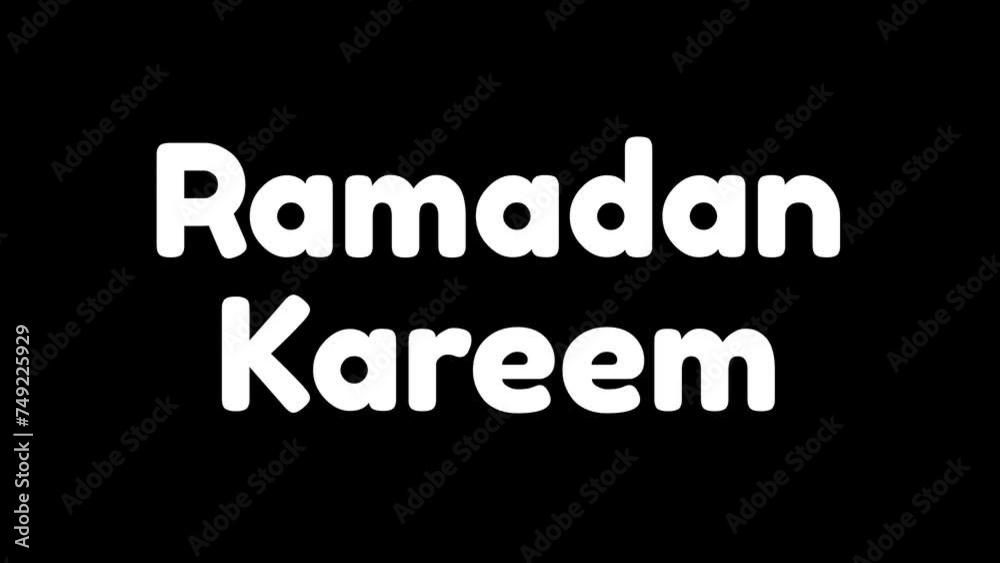 Ramadan Kareem animation with bouncing text effect in black background. Suitable for celebrations in the holy month of Ramadan. 4K Islamic Footage video. Ramadan Kareem animation with bouncing text effect in black background. Suitable for celebrations in the holy month of Ramadan. 4K Islamic Footage video.