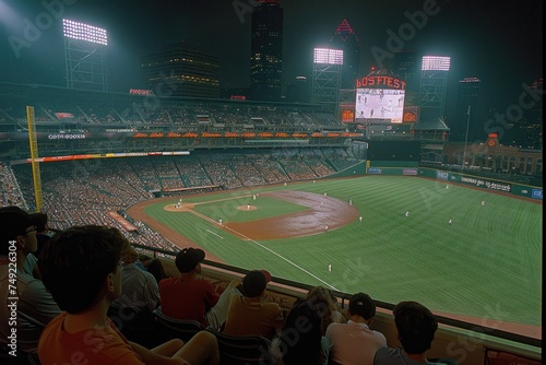 Wallpaper Mural Watching a baseball game at stadium crowd from far away professional photography Torontodigital.ca