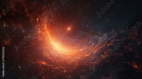 Obraz na płótnie Black hole within the Milky Way galaxy, swallowing up all the stars and planets,