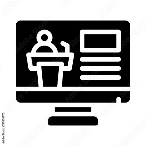 president glyph icon