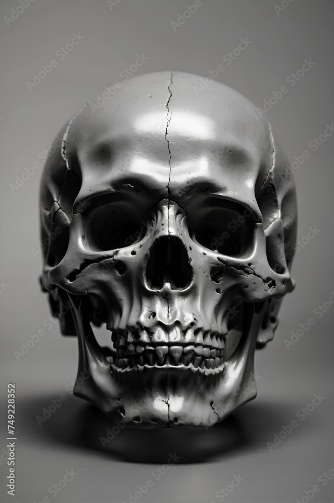 black and white skull on background black and white skull on background