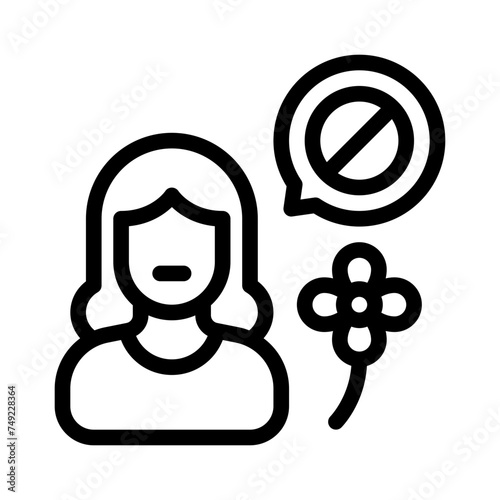 pollen allergy line icon