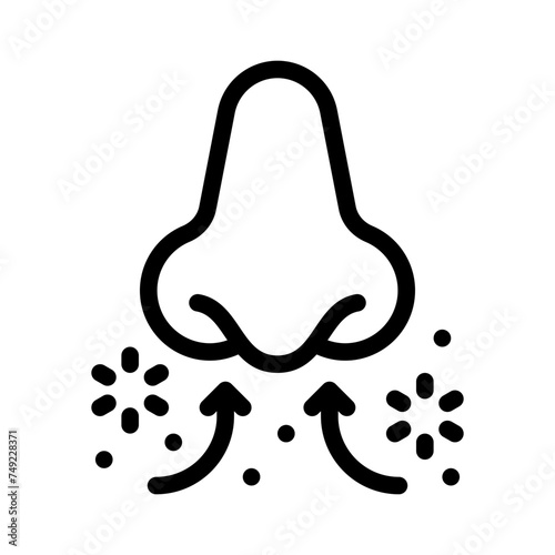pollen allergy line icon