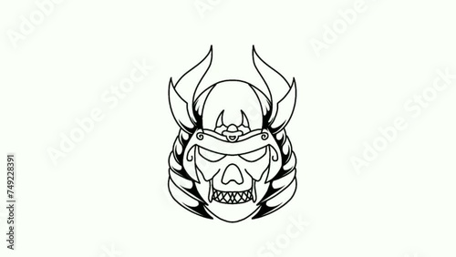 drawing and detailing oni mask video