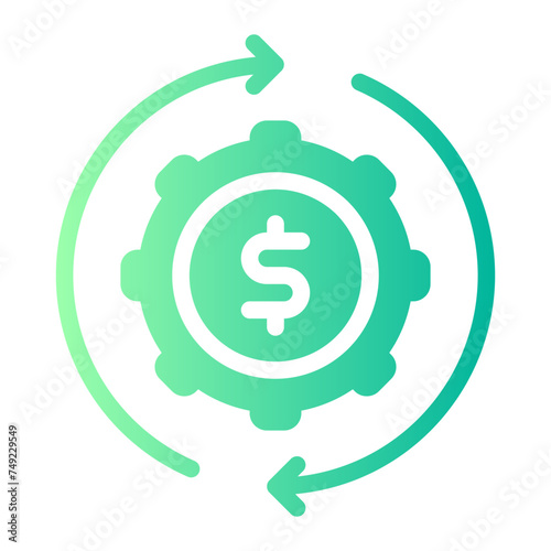 money management gradient icon