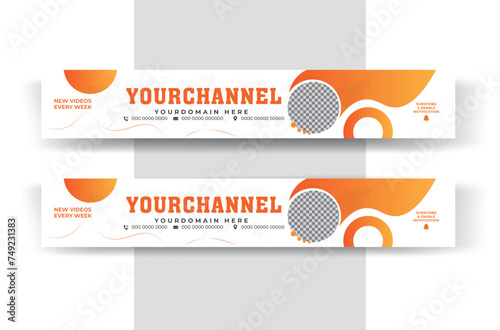 Business YouTube cover design template or YouTube Header and Corporate unique Social Media Account