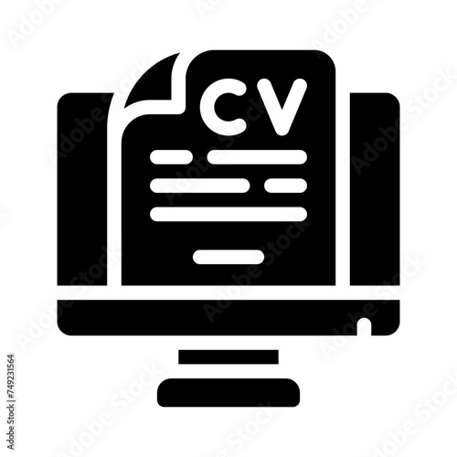 curriculum vitae glyph icon