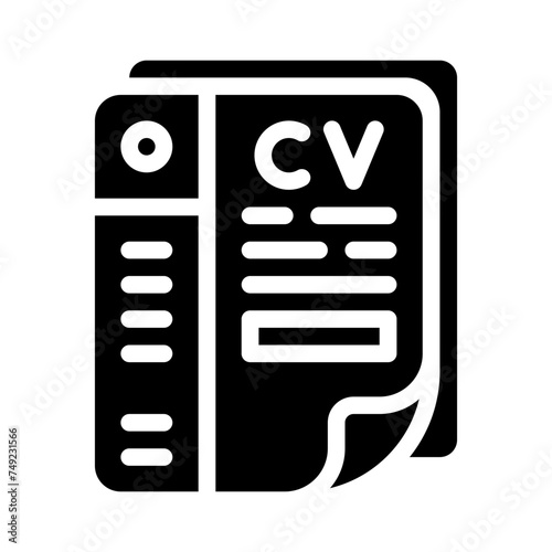 curriculum vitae glyph icon