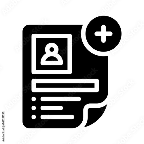 new employee glyph icon