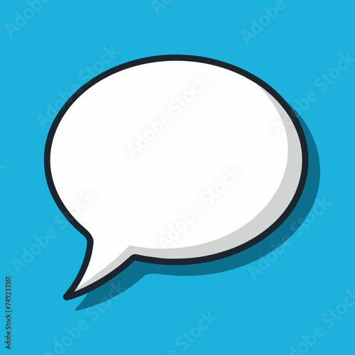 chat bubble vector, white background