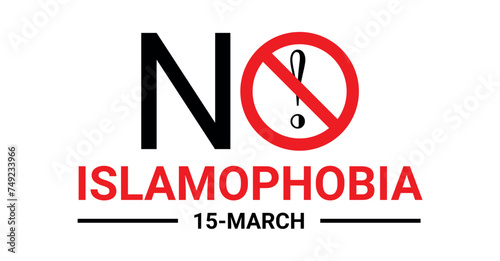 15 March No islamophobia banner  