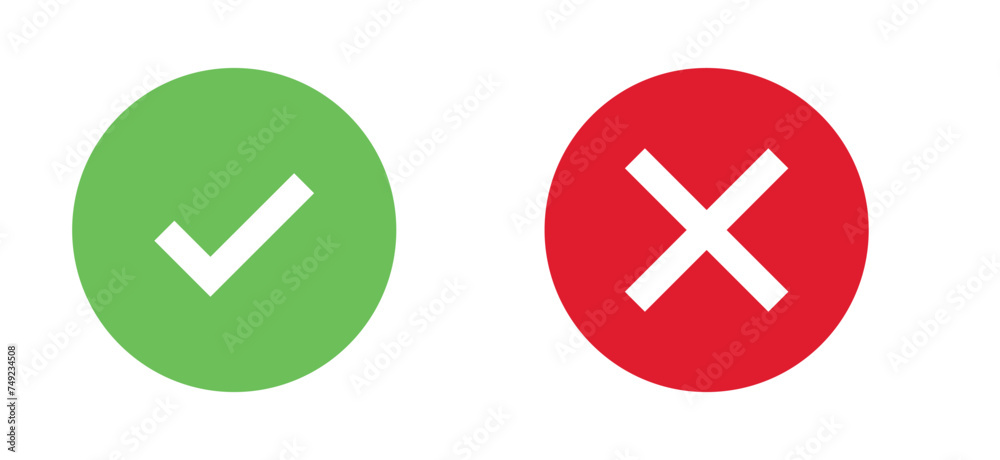 accept and decline, reject button isolated on a white background accept and decline, reject button isolated on a white background