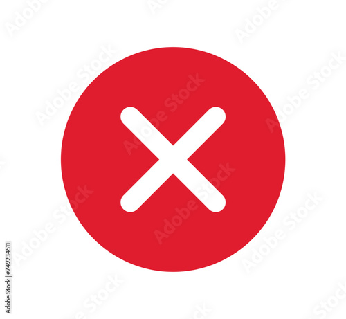 reject symbol isolated on a white background