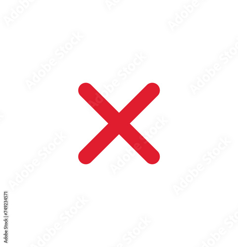 reject symbol isolated on a white background