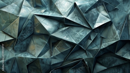 Close-up view of blue geometric shapes with a textured surface, suitable for modern and sleek design themes.