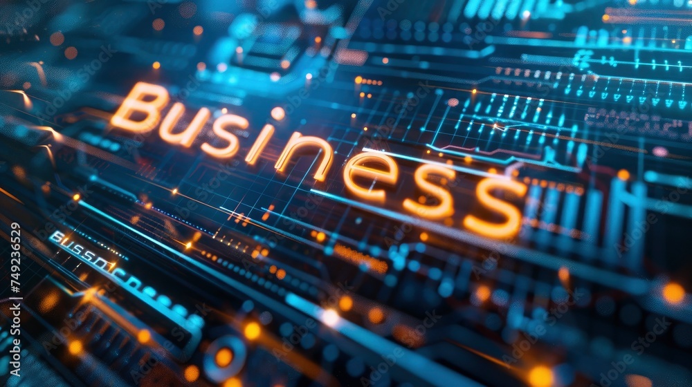 Obraz premium Technology Business with text