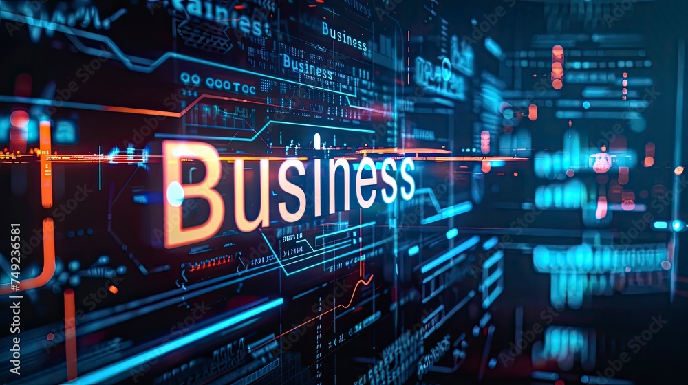 Technology Business with text