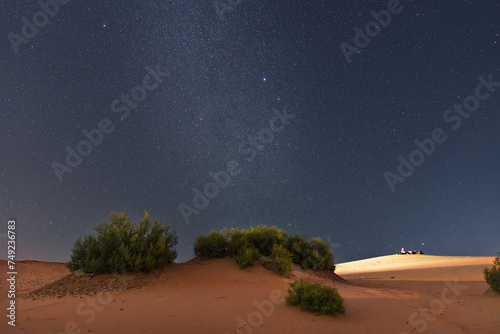 Stargazing in the Abu Dhabi desert sand dunes