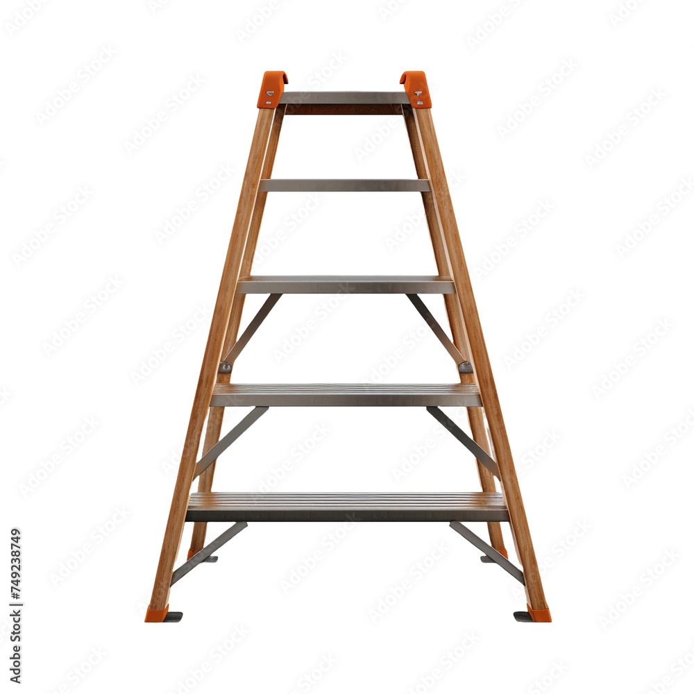 Stepladder isolated on transparent background Stepladder isolated on transparent background