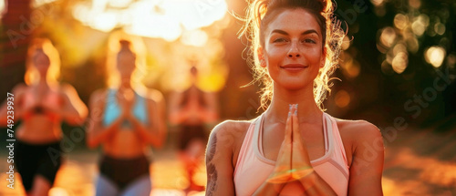Drone Yoga Class Influence, Outdoor health and wellness, Fitness trend capture