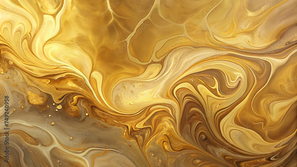 Golden Liquid Flow: Abstract Texture and Pattern Design with Metallic Swirls and Waves Golden Liquid Flow: Abstract Texture and Pattern Design with Metallic Swirls and Waves