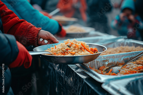 Charity hot lunches for the needy 