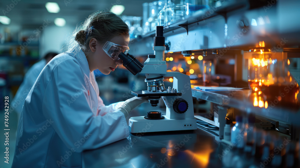 A modern laboratory experiment, using X-rays to measure molecular diffraction. Generative AI. A modern laboratory experiment, using X-rays to measure molecular diffraction. Generative AI.