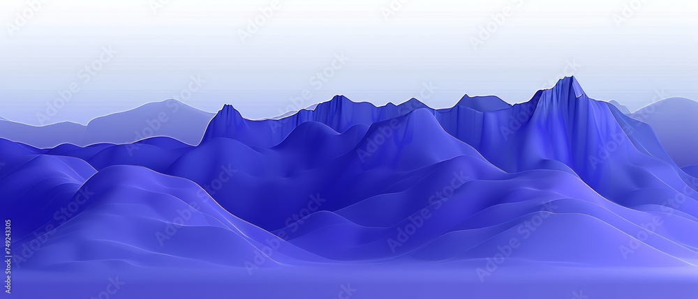Computer Generated Image of a Mountain Range Computer Generated Image of a Mountain Range