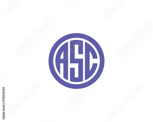 ASC logo design vector template