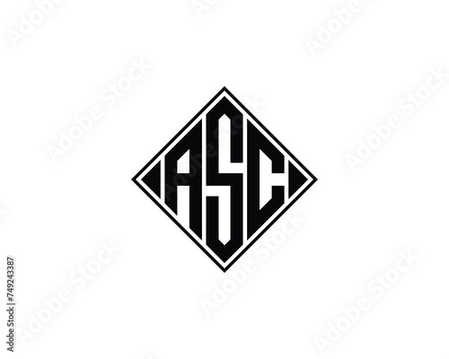 ASC logo design vector template