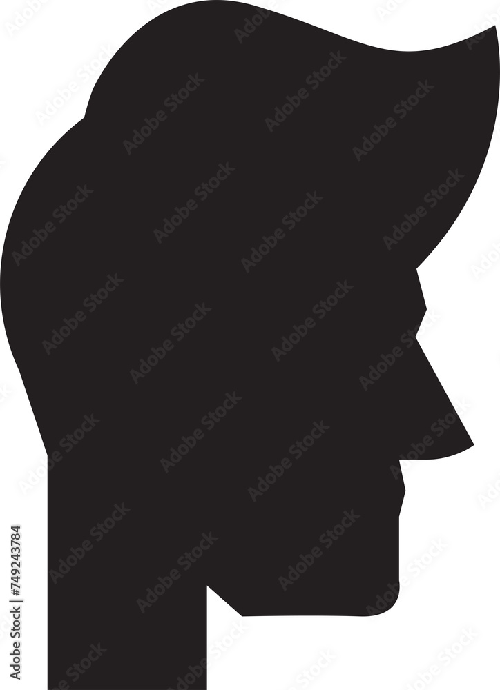 Silhouette Male Head Side View Avatar Silhouette Male Head Side View Avatar