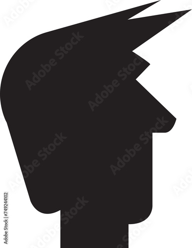 Silhouette Male Face Avatar