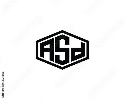 ASD logo design vector template
