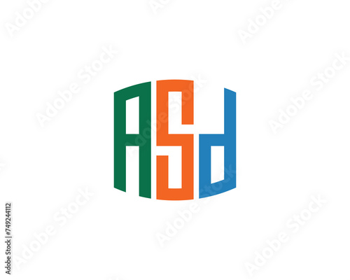 ASD logo design vector template