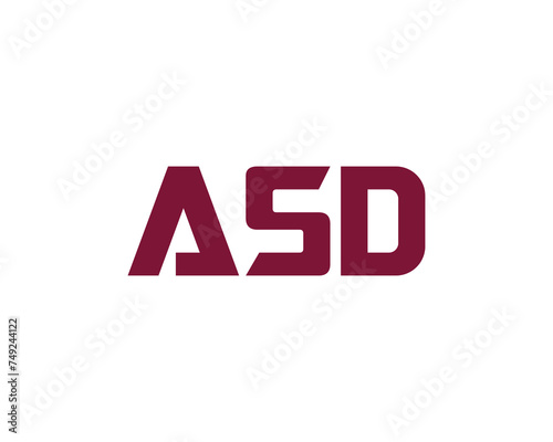 ASD logo design vector template