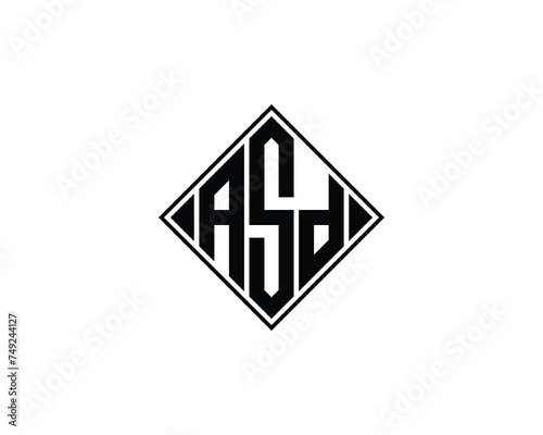 ASD logo design vector template