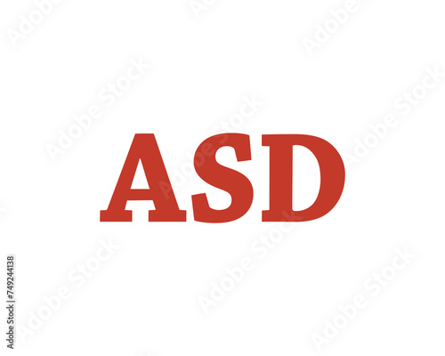 ASD logo design vector template