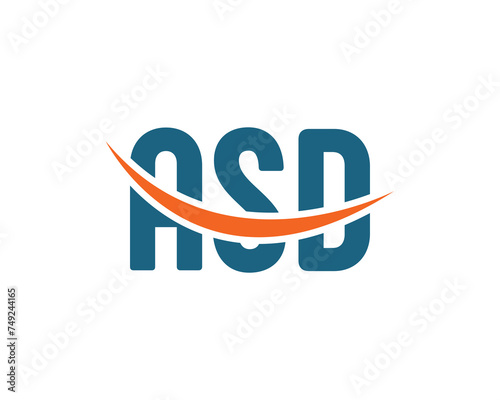 ASD logo design vector template