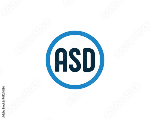 ASD logo design vector template