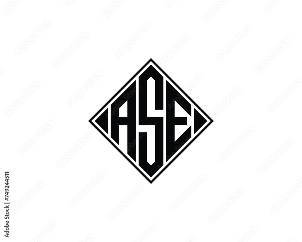 ASE logo design vector template ASE logo design vector template