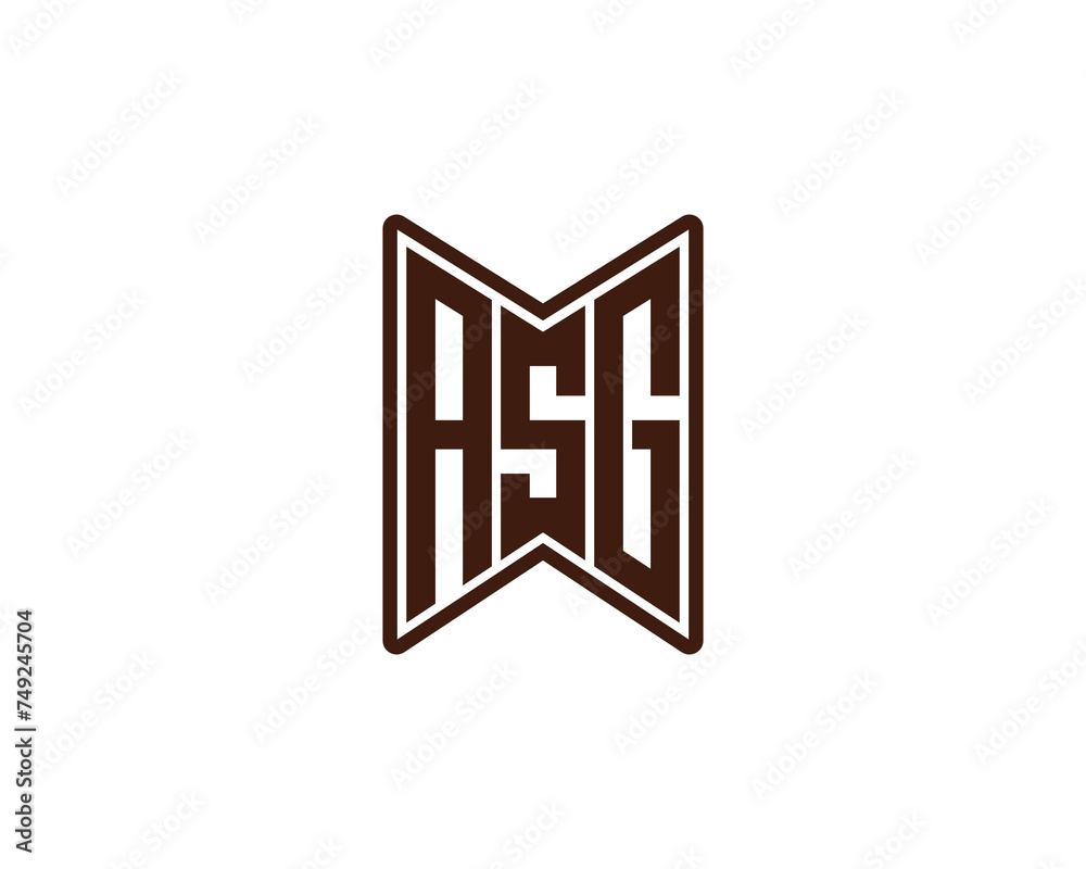 ASG Logo design vector template